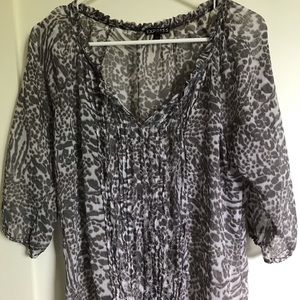 Grey Animal print blouse